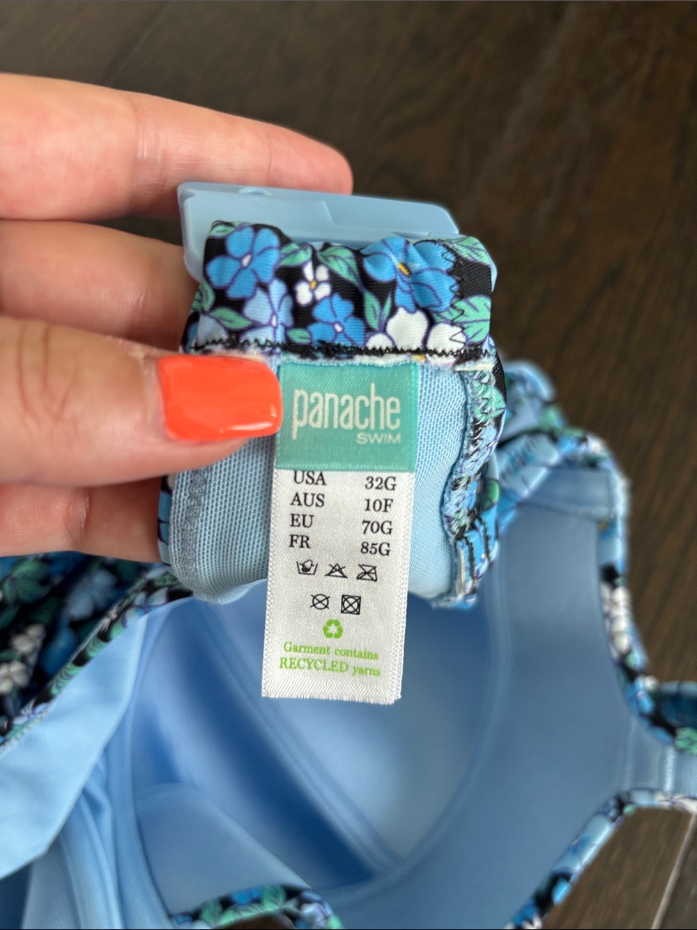 Blue Floral One-Piece - Picture 8 of 8